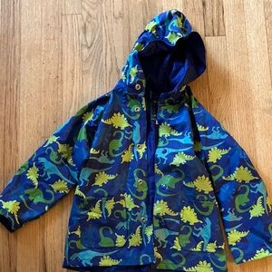 Blue Dinosaur Kids Rain Jacket